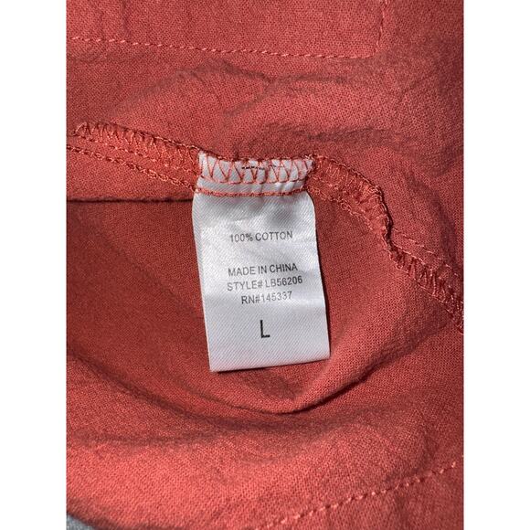 Hesperus Pink Women's Skater Mini Skirt L Buttons Pockets Stretch Waist EUC - Picture 7 of 7